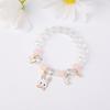 Pulsera de Cristal Cinnamon Dog para Niñas Sanrio Pareja Cristal Rosa Cristal Floral Regalo Mejor Amiga Estudiante