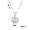 Collar con Colgante de Copo de Nieve Giratorio del Mismo Estilo de Celebridad de Internet, Joyería, Nuevo Collar de Cadena para Clavícula con Micro-Engaste de Diamantes de Imitación para Mujer, Venta al por Mayor