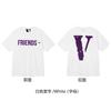 Nova camiseta VLONE JERRY Big V Smoke reflexiva solta de manga curta com flor de cerejeira para homens e mulheres, camiseta de casal de marca de rua, verão