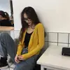 Cardigan de punto chic y rejuvenecedor para mujeres petite, primavera y otoño, estilo coreano chic, corte ajustado, favorecedor, estilo suave, top corto
