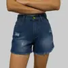Nuevos Shorts de Mezclilla para Mujer 2025 Amazon Wish Comercio Electrónico Transfronterizo de Moda Cuatro Colores Rasgados Levanta Glúteos de Cintura Alta