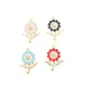 Girasol de Dos Tonos Girasol Colorido Aleación de Girasol Goteo de Aceite Accesorios para Joyería DIY Pendientes Llavero Colgante Colgante
