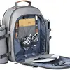 Mochila Térmica para Piquenique Amazon com Talheres para 4 Pessoas, Mochila Portátil Isolada com Folha de Alumínio, Agência de Compras por Atacado