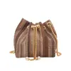 2026 Verão Novo Tendência Palha Tecida Colorida Personalizada Grande Capacidade Design de Cordão Estilo Coreano Bolsa Transversal Atacado Bolsa Feminina