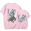 Camiseta Masculina Korn Lançamento de Álbum de Música de Banda de Rock Cruzada Aliexpress Retro Metal Gótico t