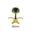 Emblema Nacional Saudita Insígnia Adesivo para Celular Padrão Palmeira e Cimitarra Insígnia de Metal Presente Comemorativo Fonte de Fábrica Transfronteiriça