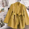 Traje de Chaqueta con Cordones Negro para Mujer 2024 Otoño Nuevo Estilo Sentido del Diseño Elegante Estilo Coreano Casual de Moda Traje Mujer