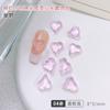 Pedras Strass de Cristal em Formato de Coração Inclinado para Nail Art, Vários Tamanhos, Sensação Popular da Internet, Pedras Strass para Unhas em Formato de Coração Super Brilhantes Atacado