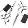 Tesoura de Cabeleireiro 6.0 polegadas Padrão Dragão Monstro, Tesoura de Corte de Cabelo, Tesoura Reta, Tesoura para Franja, Tesoura Desbastadora, Xl0-0401