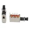 Interruptor de botón autoenclavable PS-12E05 de una sola fila 3 patas 2 patas fijas botón amplificador de audio botón de llave recta