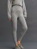 Pantalones de Cachemira para Mujer Otoño e Invierno, Pantalones de Lana Tejida, Corte Ajustado, Base Cálida, Pantalones Cropped Adelgazantes sin Costuras, Pantalones Skinny para Ropa Exterior