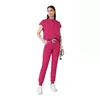 Conjunto de bata médica quirúrgica de secado rápido con logo personalizado, conjunto de tela gruesa TR, suministros de enfermería, uniforme de spa para mujer