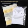 Saco Transparente Dupla Face com Slogan de Aviso para Exportação em Plástico PE para Embalagem de Roupas com Zíper Autoadesivo Saco para Armazenamento de Roupas Modelo de Exportação