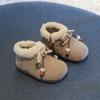 Zapatos de Algodón para Bebé 2025 Invierno Suela Suave Forrados de Felpa Engrosados Zapatos tipo Birkenstock Niñas de 1-2-3 Años Antideslizantes Zapatos para Niños Pequeños