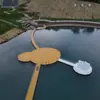 Plataforma Flotante, Bote Dragón, Caja Flotante de Plástico para Agua, Parque de Atracciones Flotante, Muelle Flotante, Lugar para Moto Acuática, Puente Flotante