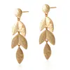 Diseño de moda transfronterizo europeo y americano, metálicos, brillantes, aretes plegables, aretes geométricos de pétalos vintage para mujer