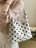 Bolso Tote de Lunares Nicho Coreano Modelo Nuevo 2026 Gran Capacidad Estilo Casual Bolso de Hombro para Viajes al Trabajo Bolso de Moda Versátil