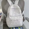 Mochila nueva de moda de alto valor estilo universitario con estrellas para estudiantes de secundaria y preparatoria, casual, ligera, de gran capacidad