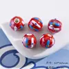 Cuentas de cerámica, cuentas pintadas a mano, cuentas redondas de rayas coloridas, collar DIY hecho a mano, cuentas para pulsera, cuentas sueltas, materiales para accesorios de joyería
