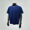 Camiseta Masculina de Manga Curta Estilo Verão Americano Marca Tendência Estilo Hong Kong Gola Redonda Simples Casual Solta Versátil Top Moda Masculina Tendência