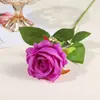 Flores Artificiais de Rosa de Cabeça Única Simuladas, Buquês de Rosas de Tecido Multicor, Decoração de Casa, Arranjos de Casamento, Flores Artificiais Atacado