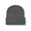 Gorro de punto con bordado de hojas verdes transfronterizo para hombre y mujer, gorro de lana de moda para otoño e invierno, gorro cálido para exteriores