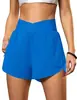 Shorts esportivos de verão mais vendidos para mulheres, novo modelo cruzado na cintura para fitness, corrida e esportes, calça casual respirável de secagem rápida para atividades ao ar livre