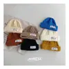 Gorros de Invierno Cálidos de Punto Estilo Coreano para Niños y Niñas, Gorros de Lana Versátiles, Gorros de Piel de Melón a Prueba de Viento para Bebés al Aire Libre, Gorros para el Frío