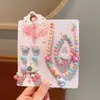 Caja de regalo de joyería para niños, juego de joyas para el cabello de niña pequeña, regalo de cumpleaños, collar de princesa, pendientes, caja portátil al por mayor