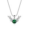 Collar con colgante de plata de ley s925 de gran venta, con forma de ciervo hembra, circonitas coloridas, suministro transfronterizo en vivo, regalo de San Valentín