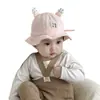 Chapéu de bebê primavera e outono fino para recém-nascido menina chapéu de sol meses de idade homens e mulheres fofo outono e inverno chapéu de pescador