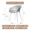 Silla de Comedor Acrílica Escandinava Silla Saipan Silla Fantasma Creativa Taburete con Reposabrazos Silla Popular con Respaldo Silla de Plástico Transparente