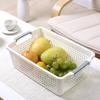 Cesta de armazenamento engrossada Estrutura de armazenamento portátil Cozinha Lavagem Alimentos Snacks Sundries Caixa de armazenamento Desktop Cesta de legumes de frutas