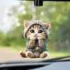 Mochila de Carro Decoração Transfronteiriça Acessórios Gato Interno Acrílico Fofo Novo Plano Desenho Animado África