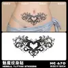 Adesivos de Tatuagem Ervais Populares e Sexy de Sucubus com Padrão de Tigre Branco para Mulheres, À Prova d'Água e Duradouros, Adesivos de Cintura de Alta Qualidade para Atacado