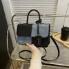 Bolso Simple de Bloques de Color de Moda 2025 Otoño Nuevo Bolso Cuadrado Pequeño Casual de Moda Bolso de Hombro Único Cruzado Retro para Mujer