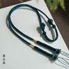 Cuerda de cadena para clavícula tejida a mano para hombre y mujer, de alta gama, para llevar cruzada, con cordón de cuentas de cera de abeja y turquesa, cadena para suéter de cuentas redondas, accesorios
