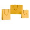 Bolsas de Regalo Personalizadas de Alta Gama para Tiendas de Ropa, Bolsas Tote para Empaque de Joyería, Engrosadas con Impresión de Logotipo, Papel Kraft Engrosado Amarillo