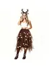 Disfraz de Reno Navideño Cosplay Halloween 2026 Disfraz de Cornamenta de Reno Disfraz de Reno Navideño para Adultos, Niños y Mujeres