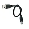 Cabo de Impressão USB para Porta Quadrada Azul Transparente, Preto com Anel Magnético, 0,3m - 10m com Cabo de Interruptor 303 em Formato de Orelha