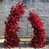 Puerta de flores con arco terminado para boda, puerta de flores redonda con flores completas para boda, puerta de flores en forma de corazón, puerta de flores de simulación para escenario de césped al aire libre