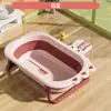 Bañera para Bebé, Bañera Plegable para Bebés, Cubo de Baño Grande para que los Niños Pequeños se Sienten y Se Recuesten, Sensor de Temperatura para Niños Recién Nacidos