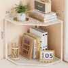 Prateleira de Canto para Armazenamento Mesa de Escritório Estante Triangular para Livros Estação de Trabalho Desktop Multi-Camada Pequena Prateleira de Armazenamento em Forma de Leque