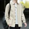Camisa de trabajo de algodón de manga larga para hombre, camisa de estilo japonés, informal, holgada, para primavera y otoño, nueva