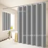Cortina de ducha de fuente transfronteriza PEVA impermeable a prueba de moho engrosada para baño inodoro con barra telescópica sin perforaciones cortina divisoria de baño
