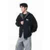 Ace Marca Original de Moda Estilo Campus Juvenil Casual Holgado Cuello Alto Sudadera con Cardigan Chaqueta Juvenil para Hombre Hw3800