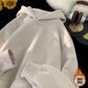 Sudadera de Gamuza Pesada para Hombre Otoño e Invierno Marca de Moda Duffy Guapo Americano Oversize Suelta Forro Polar Chaqueta con Capucha
