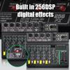 FT4 mixer profissional 4 vias 6 vias sem fio bluetooth 256DSP efeito 48V fonte de alimentação palco performance canto performance