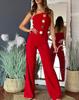 Mono de verano con microlaca decorativa y botones sin tirantes, sexy, de la estación independiente "Deseo Amazon Explosions 2025", ropa para mujer