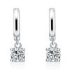 Versión coreana del más vendido elegante hebilla de oreja de diamante beso de ángel al por mayor elegantes pendientes de moda de cristal de circonita cuerno de vaca